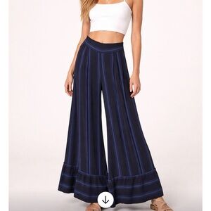 Free People 100% Rayon Wide Leg Pants